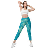 Kellington (Set in the US): Leggings with pockets - Lime/Teal