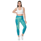 Kellington (Set in the US): Leggings with pockets - Lime/Teal